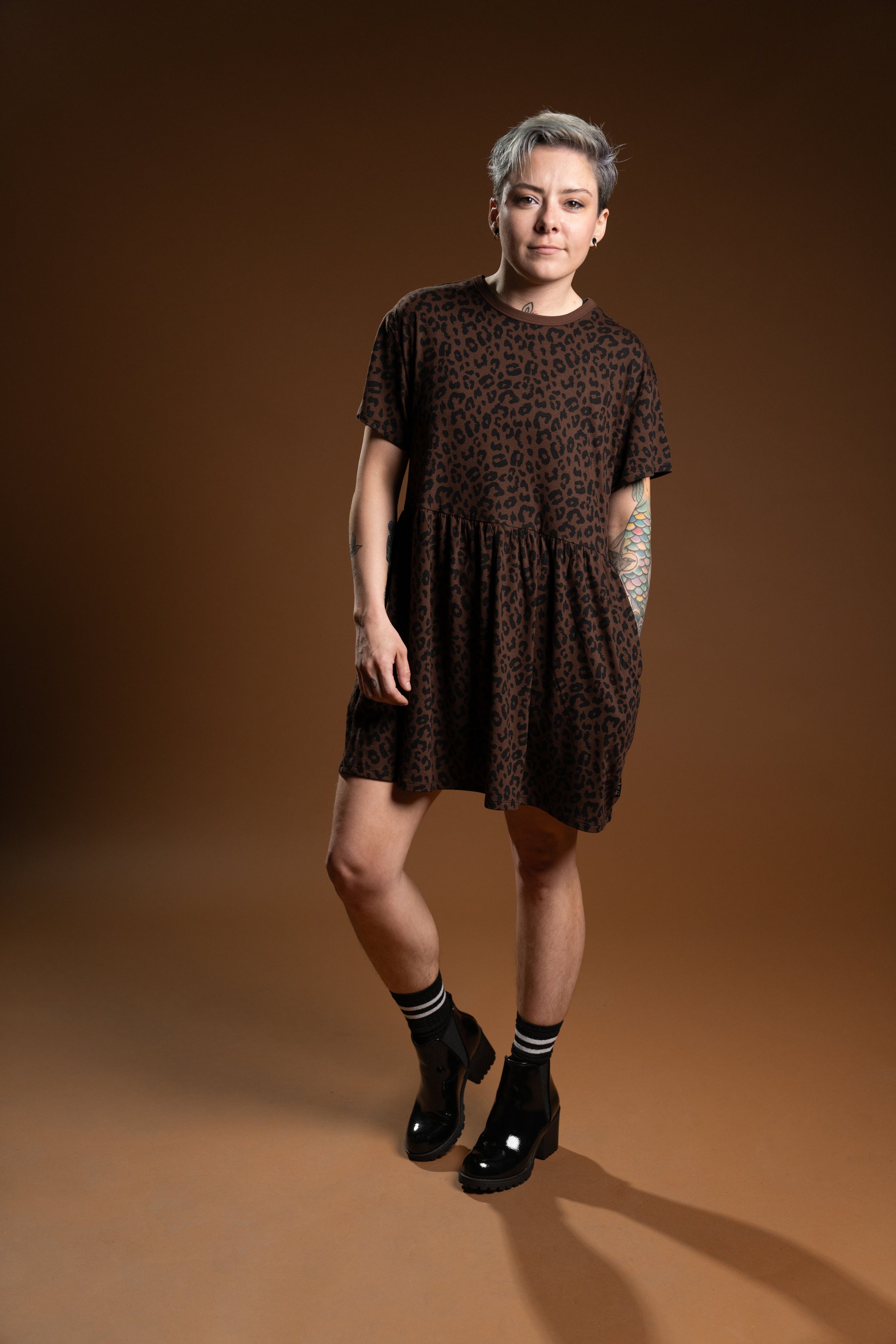 The Jordan Babydoll Dress - Leopard