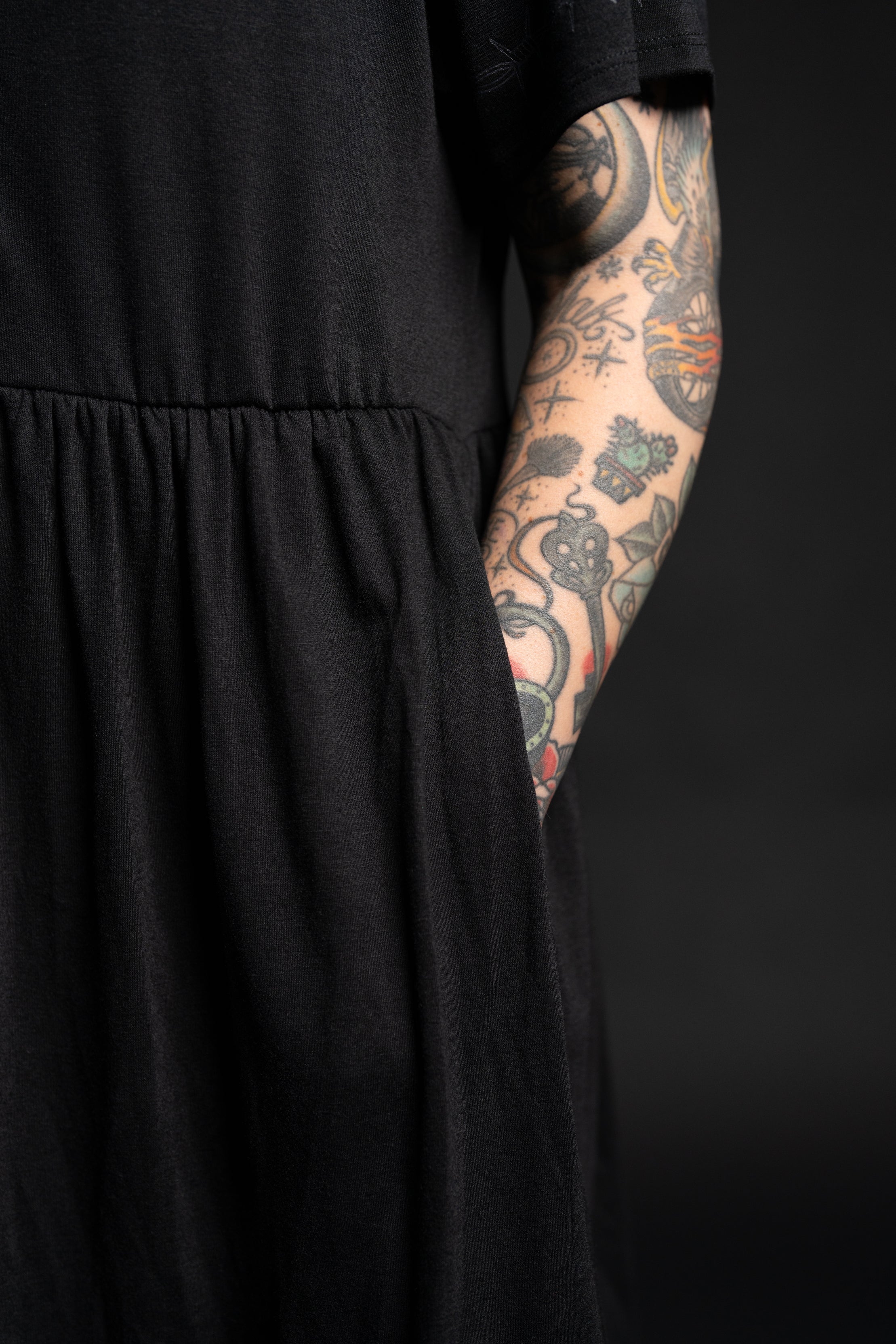 Jordan Babydoll Dress 2.0 - Barbed Wire Black