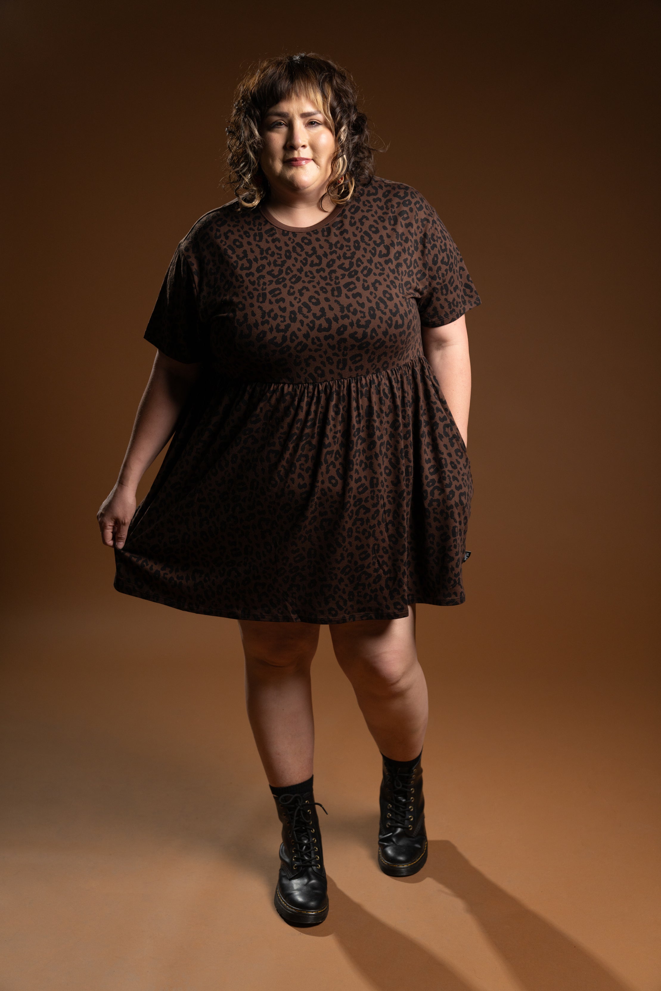 The Jordan Babydoll Dress - Leopard