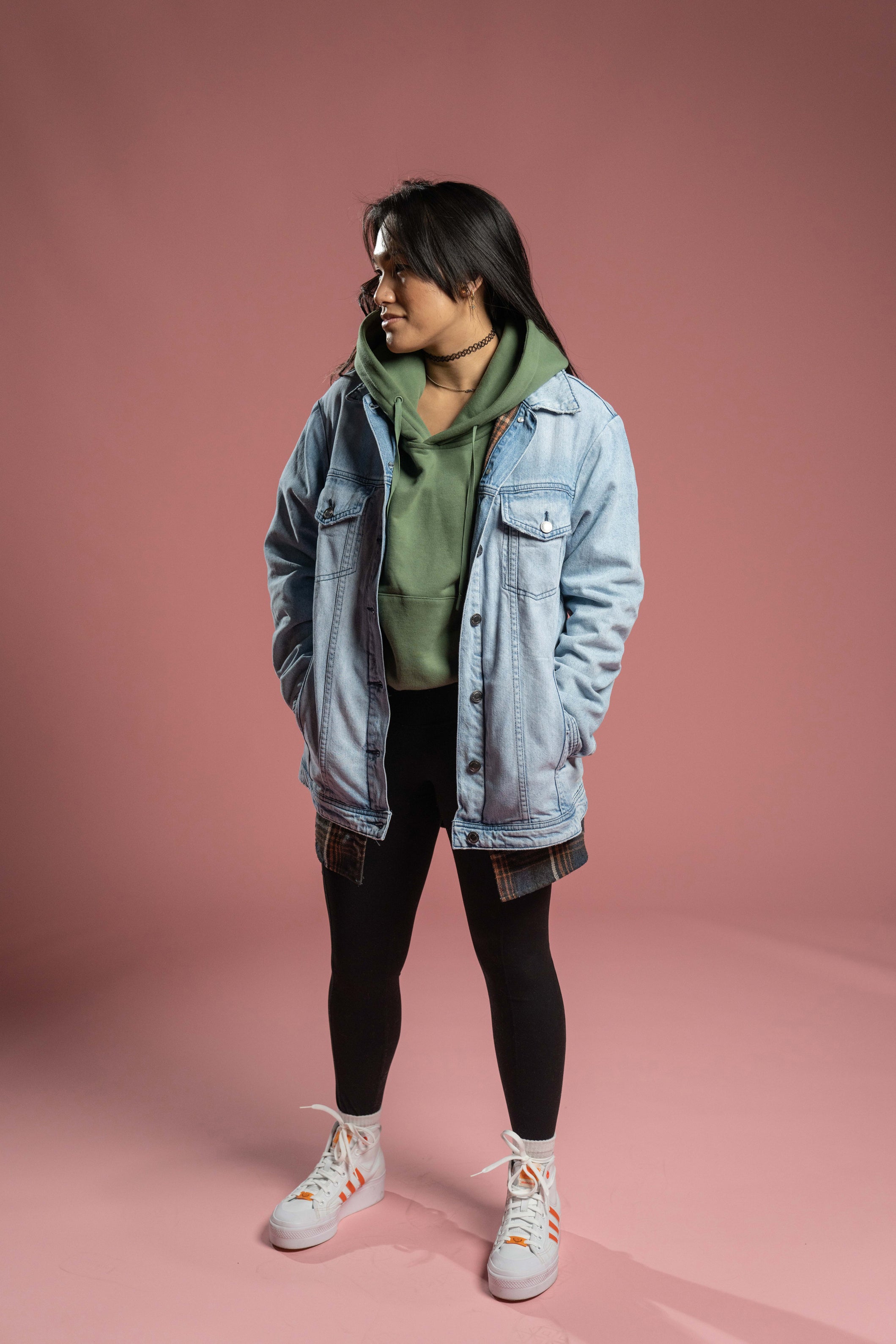 The Stevie Denim Flannel Jacket - Indigo