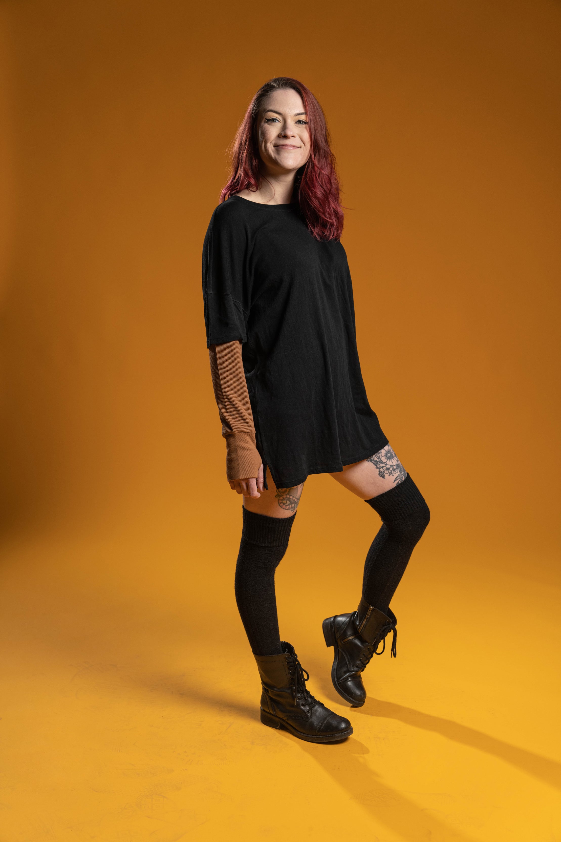 The Alex Oversized Tee (w/ thermal sleeves)