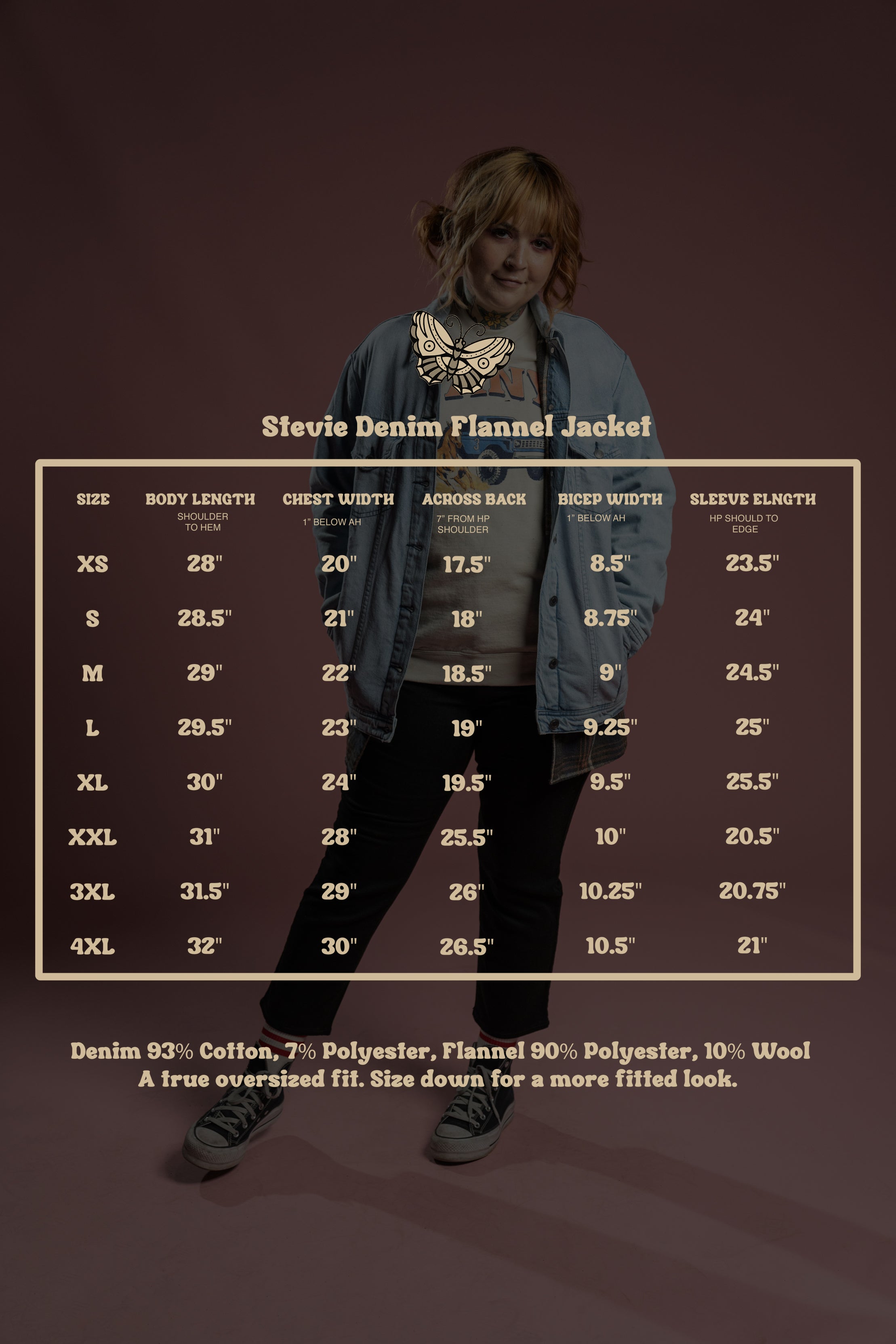 The Stevie Denim Flannel Jacket - Indigo